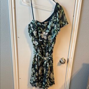 Floral One-Shoulder Dress
